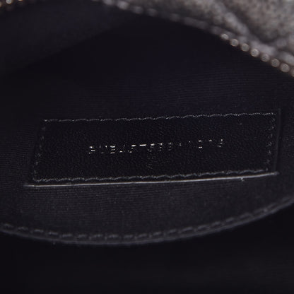 Saint Laurent Metallic Grain De Poudre Y Quilted Monogram Mini Loulou Camera Bag Gun Metal 7 of 7