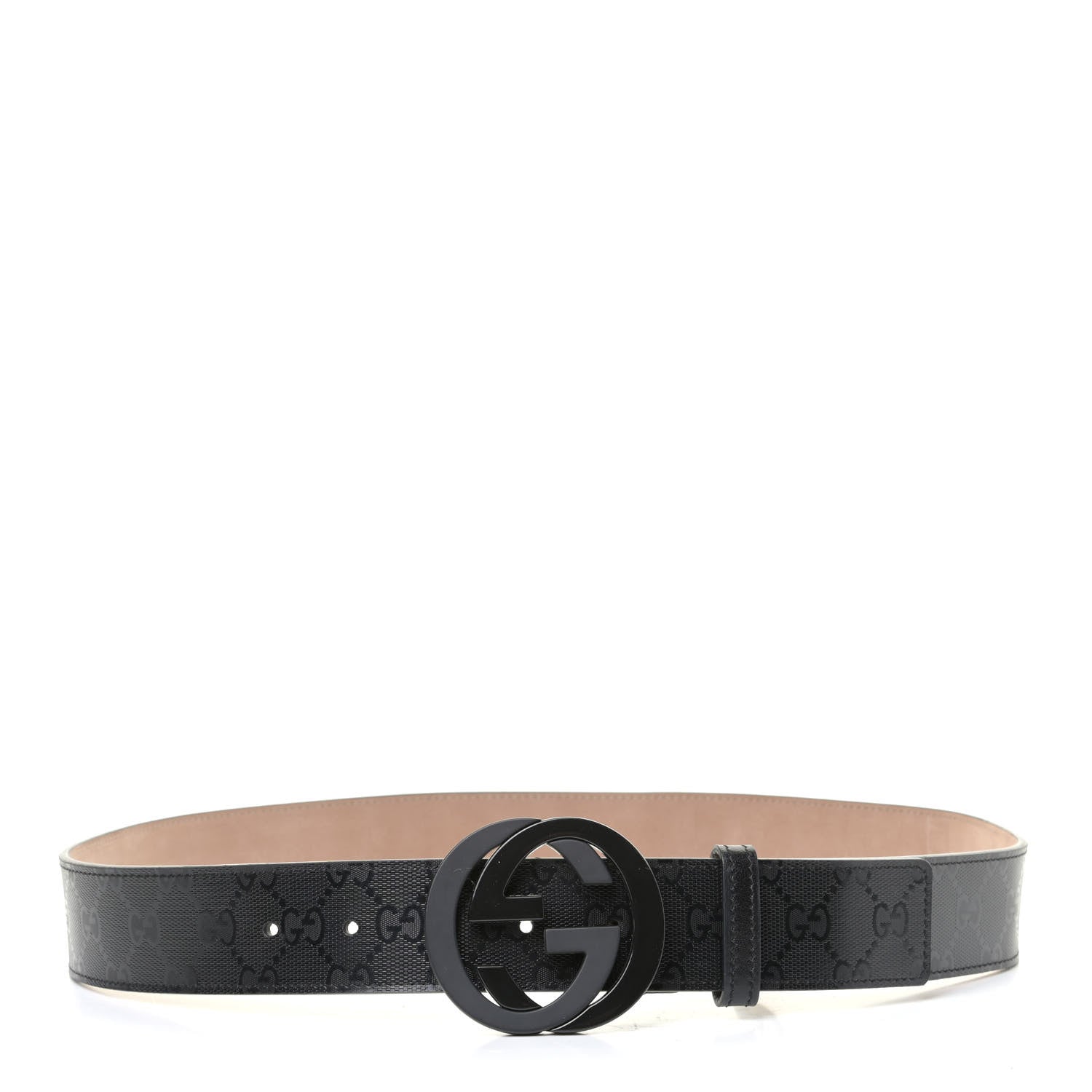 Gucci Imprime Monogram Interlocking G Belt 95 38 Black 6 of 6