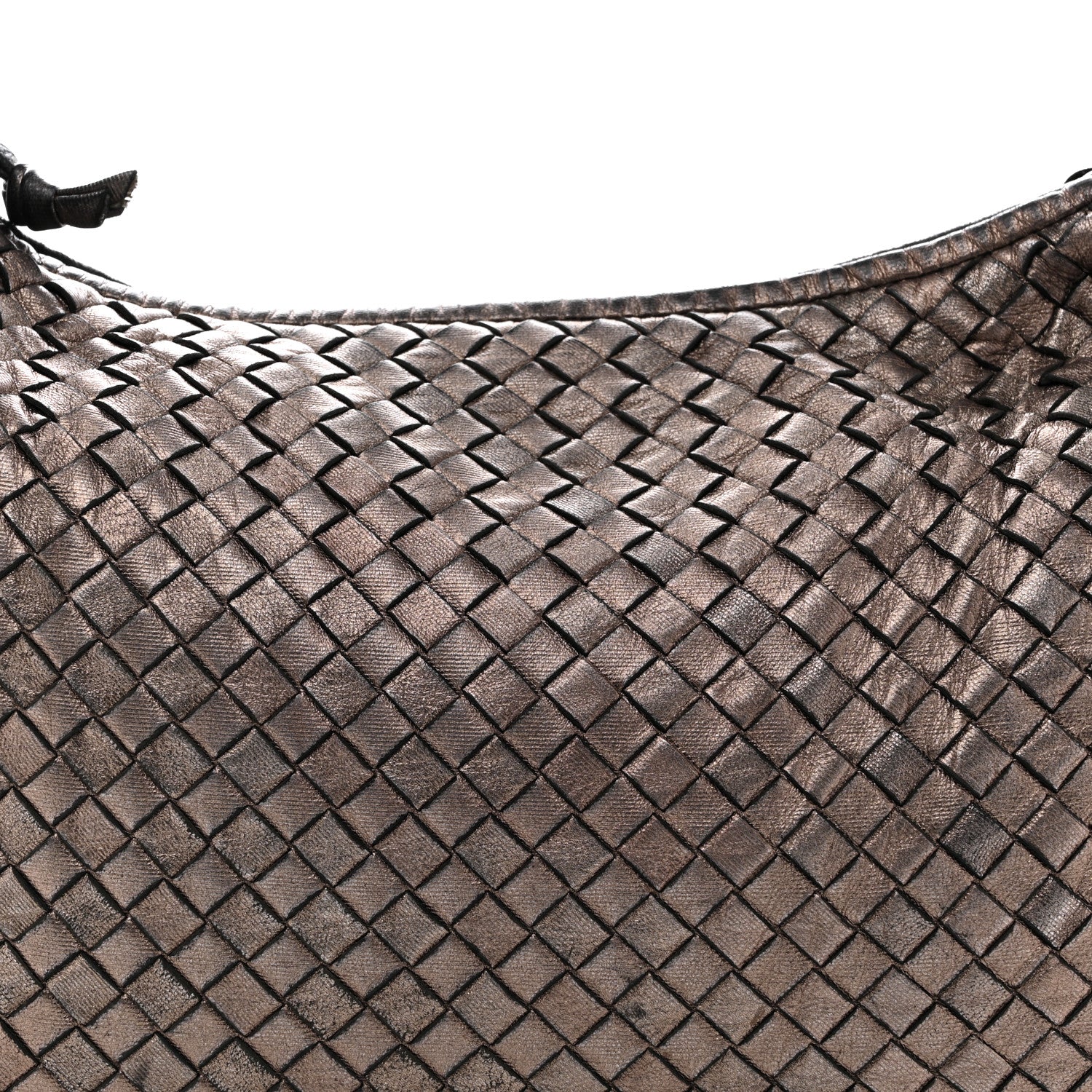 Bottega Veneta Metallic Nappa Intrecciato Medium Veneta Hobo Pewter 8 of 13