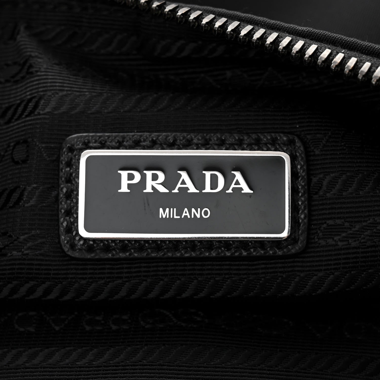Prada Re-Nylon Saffiano Pocket Zippered Shoulder Bag Black 6 of 11