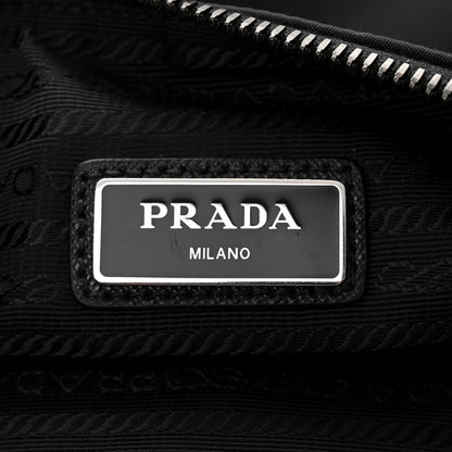 Prada Re-Nylon Saffiano Pocket Zippered Shoulder Bag Black 6 of 11