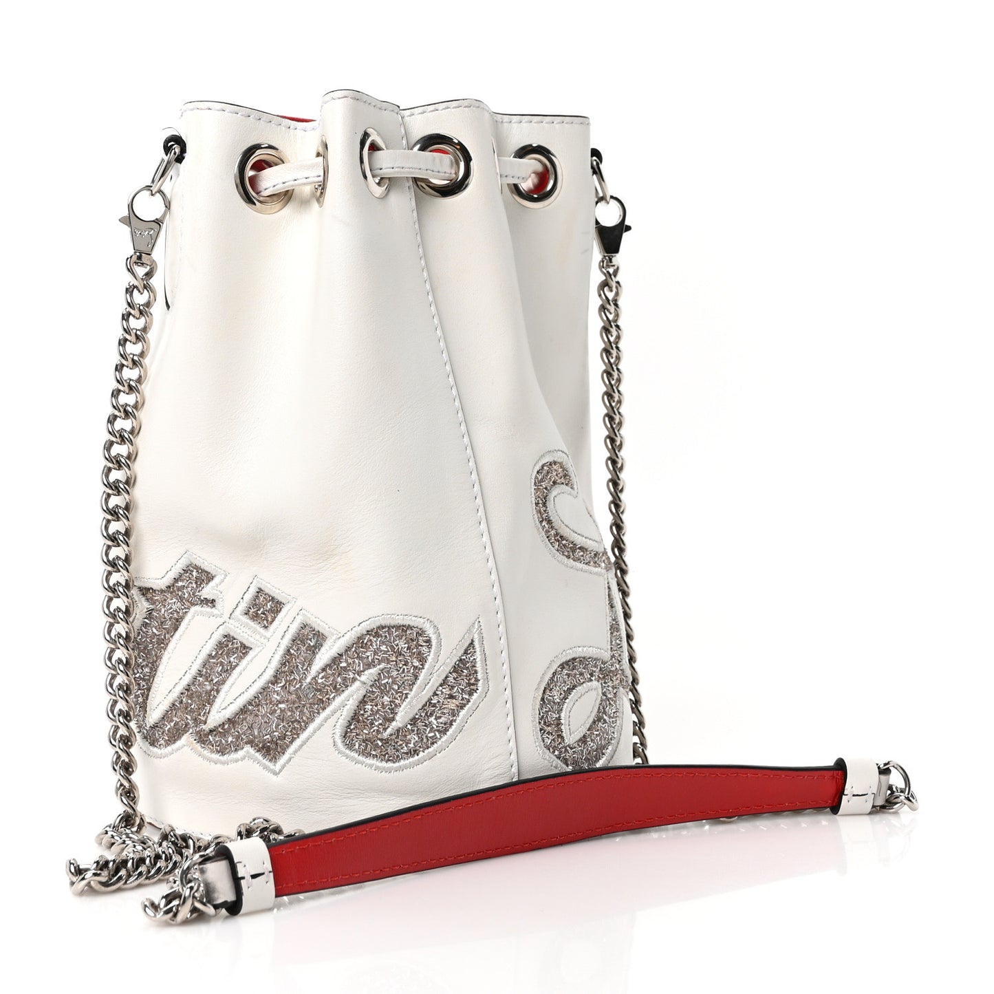 Calfskin Marie Jane Bucket White