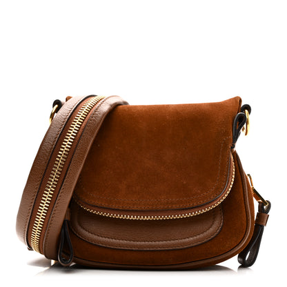 Tom Ford Suede Calfskin Mini Jennifer Crossbody Caramel 1 of 9