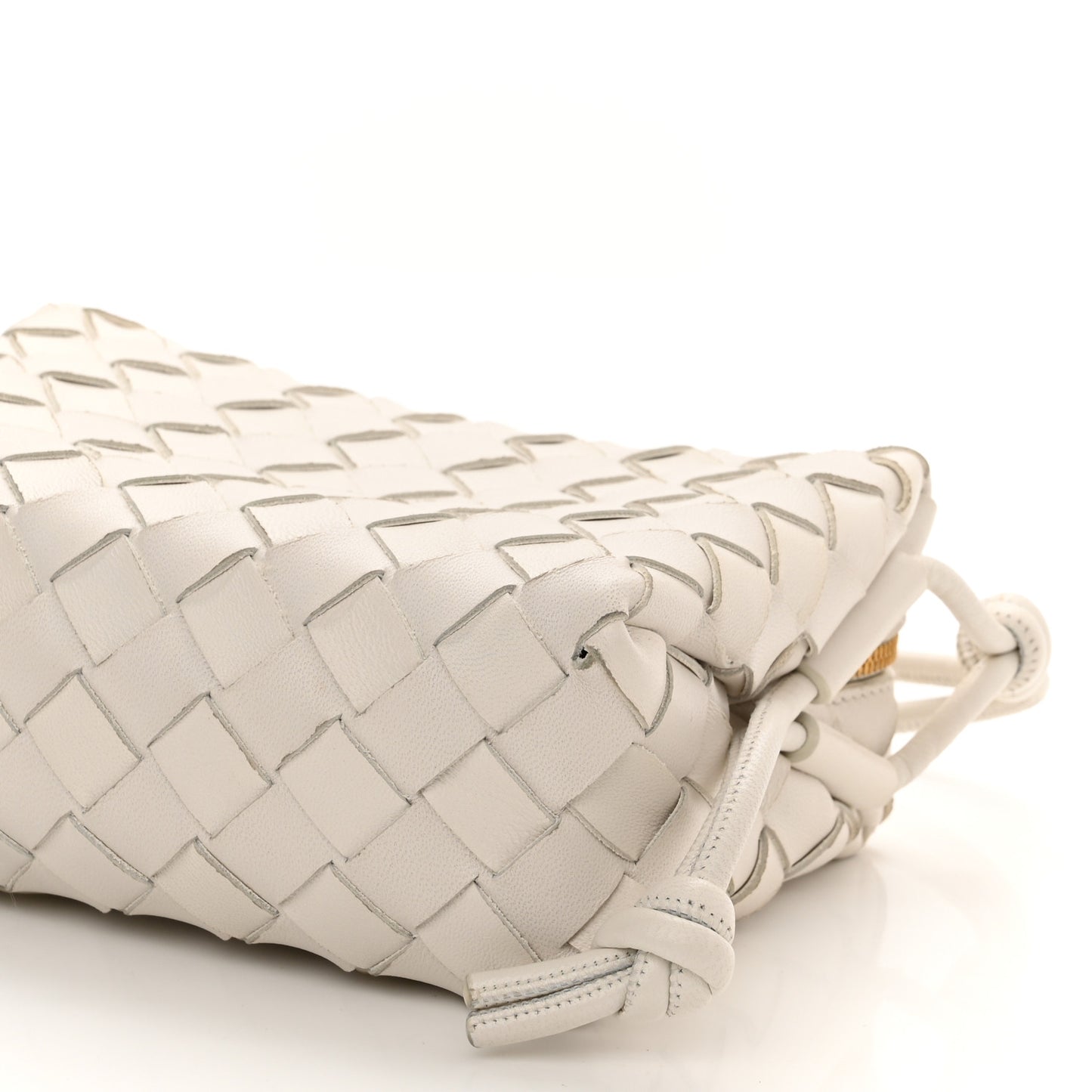 Nappa Intrecciato Small Loop Camera Bag White