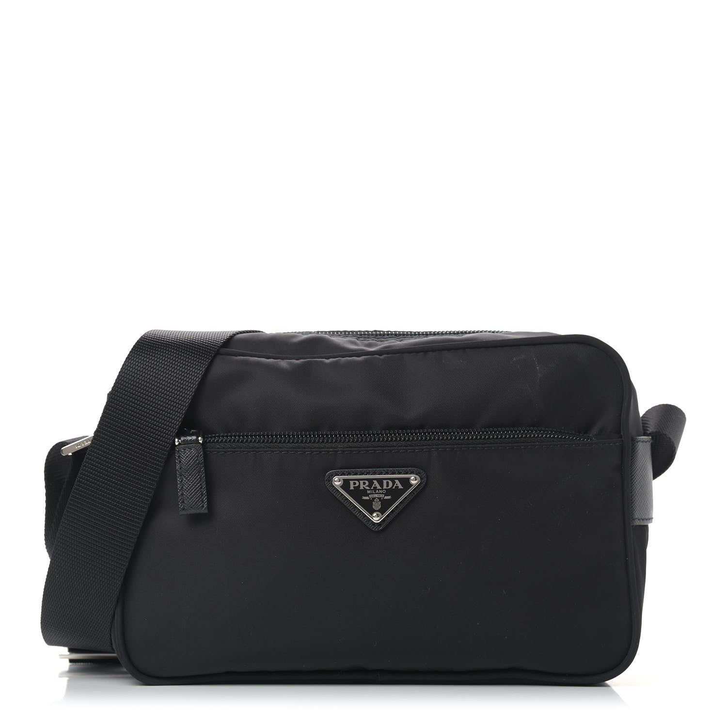Prada Nylon Tessuto Messenger Bag Black 1 of 11
