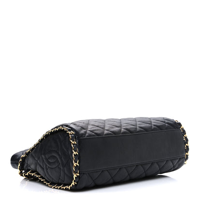 Chanel Calfskin Quilted Medium Chain Me Hobo Black 4 of 10