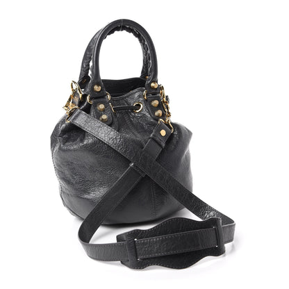 Balenciaga Agneau Giant 12 Gold Hardware Mini Pompon Gris Fossile 3 of 10