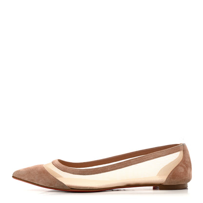Christian Louboutin Veau Velours Rete Galativi Flats 38.5 Courtisane 1 of 14