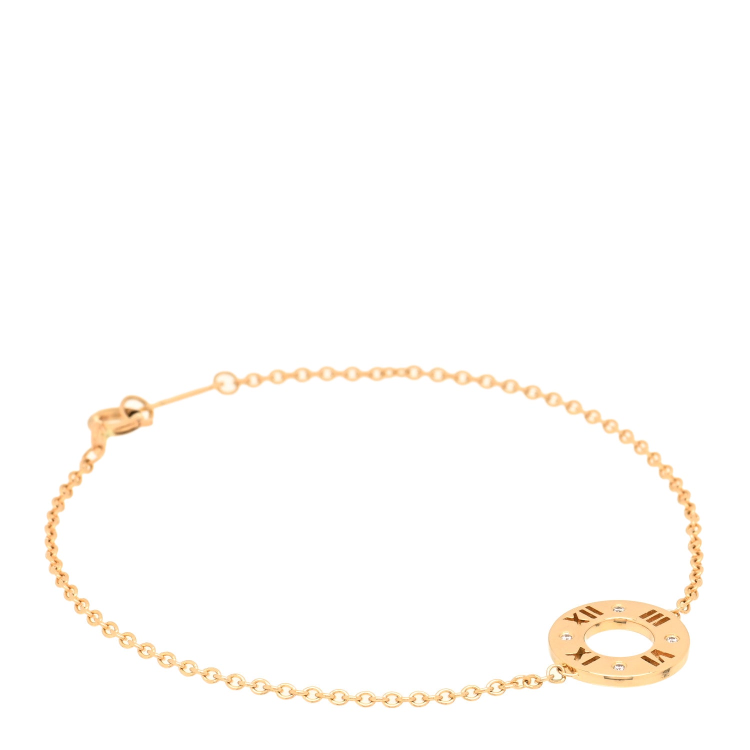 Tiffany 18K Rose Gold Diamond Atlas Pierced Bracelet 1 of 3