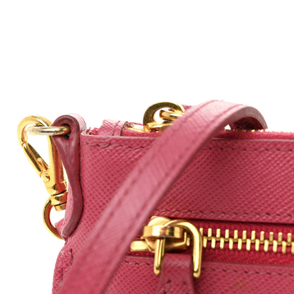 Prada Saffiano Lux Crossbody Bag Peonia 11 of 12