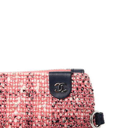 Chanel Tweed Logo Eyelets Pouch Pink 6 of 6