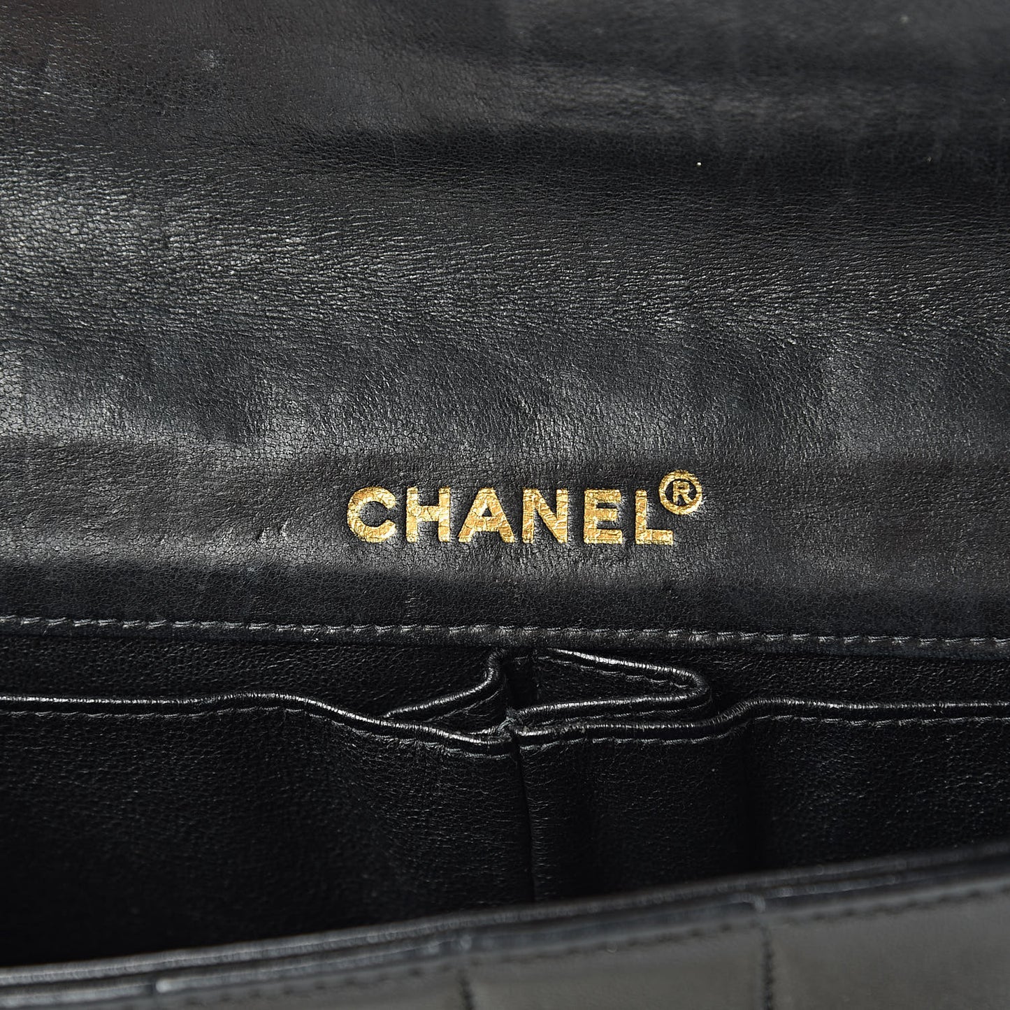 Lambskin East West Chocolate Bar Flap Black