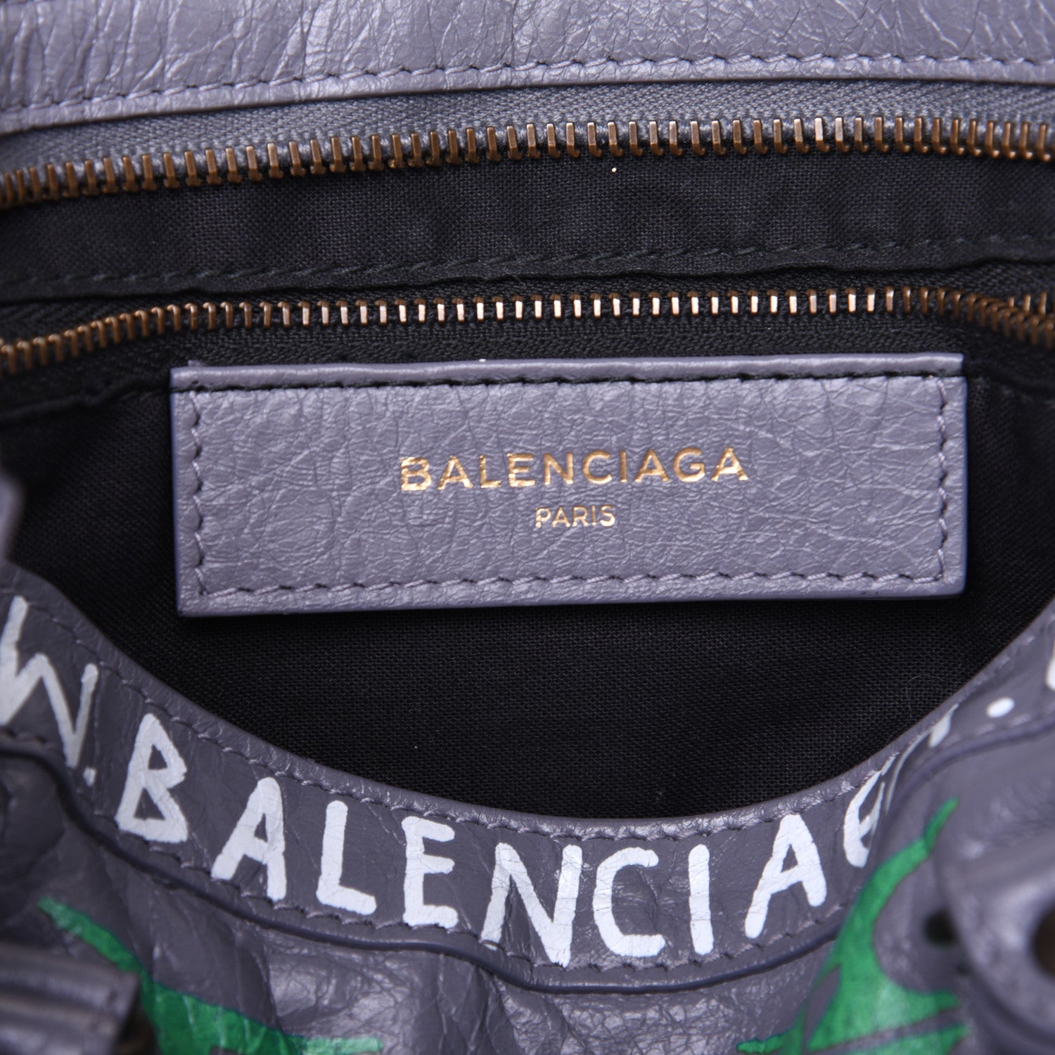 Balenciaga Agneau Graffiti All Over Classic Hardware S City Grey 8 of 15