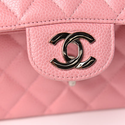Chanel Caviar Quilted Medium Double Flap Pink 11 of 17