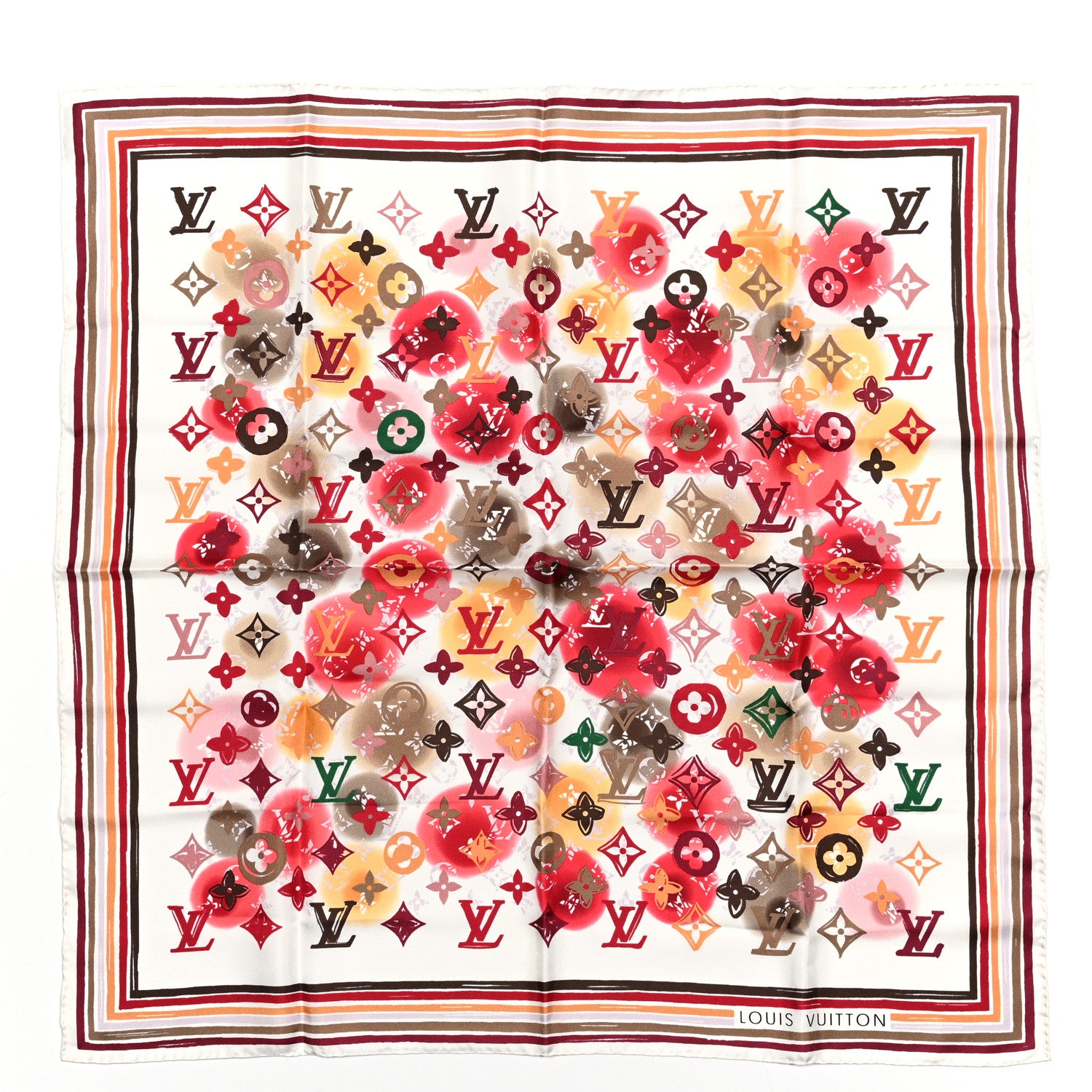Louis Vuitton Silk Monogram Watercolor Square Scarf Multicolor 1 of 3