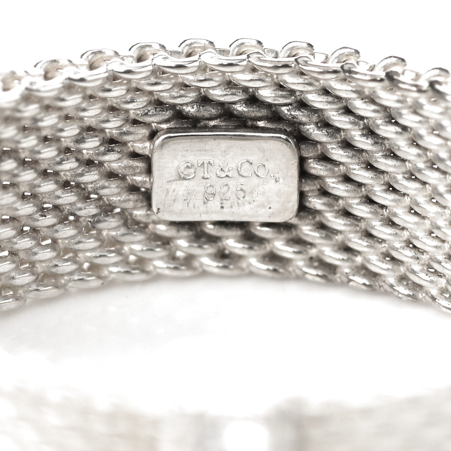 Sterling Silver Diamond Somerset Mesh Ring 59 8.75