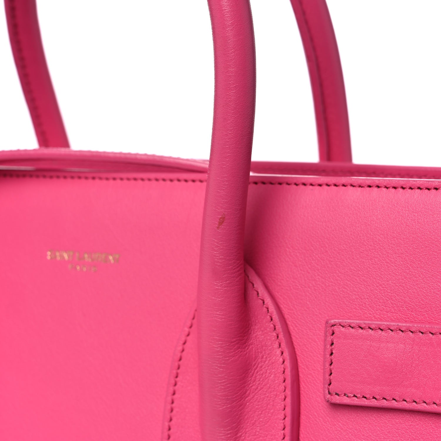 Saint Laurent Calfskin Small Sac De Jour Lipstick Fuchsia 17 of 22