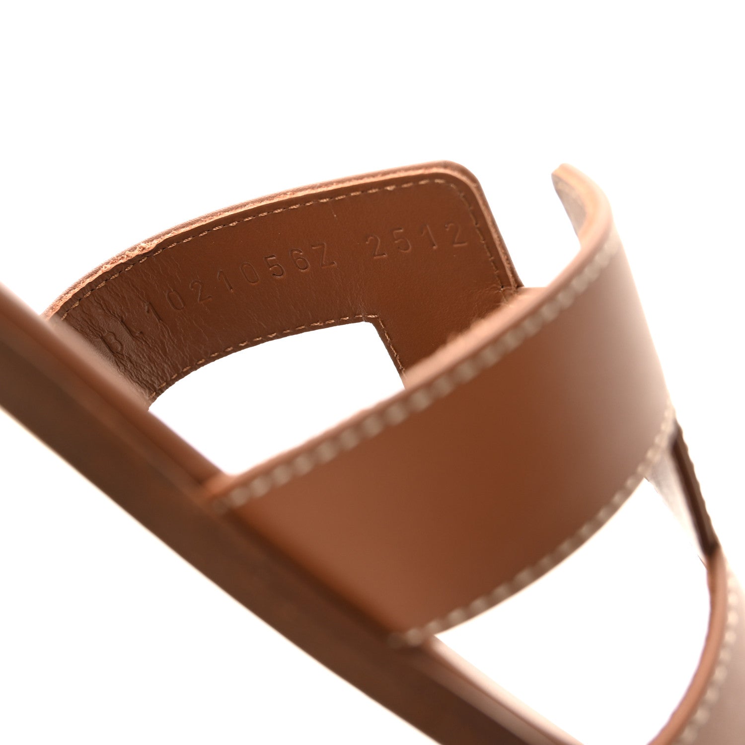 Hermes Box Calfskin Oran Sandals 37.5 Gold 9 of 10