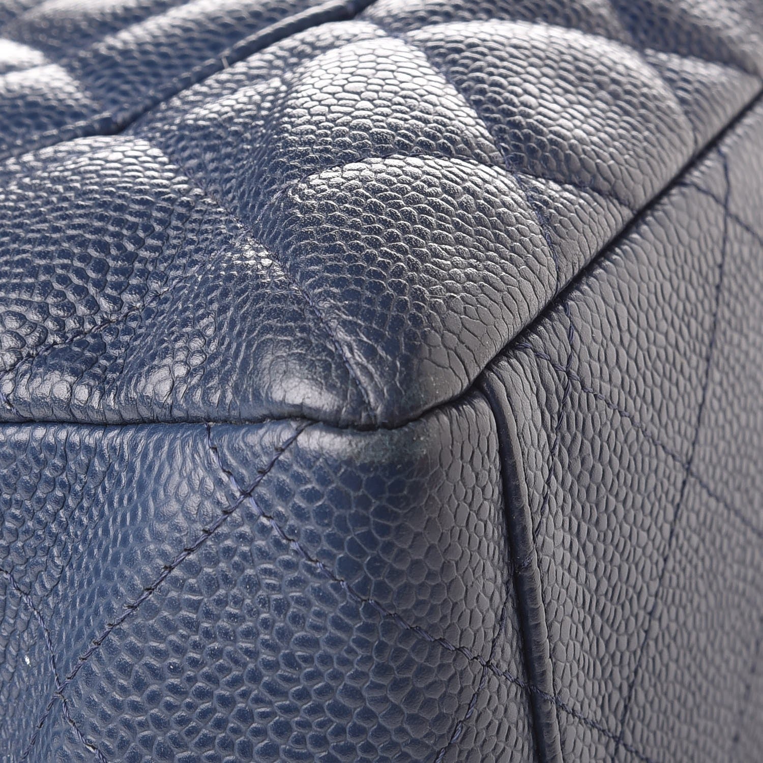 Chanel Caviar Quilted Maxi Single Flap Blue 11 of 11