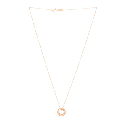 Tiffany 18K Rose Gold Diamond Atlas Pierced Pendant Necklace 3 of 6