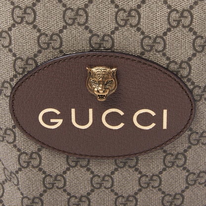 Gucci GG Supreme Monogram Neo Vintage Drawstring Backpack Beige New Acero Crop 7 of 9