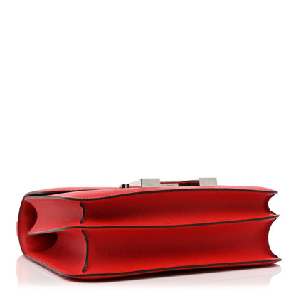 Hermes Epsom Enamel Constance 24 Rouge De Coeur Rubis 4 of 18