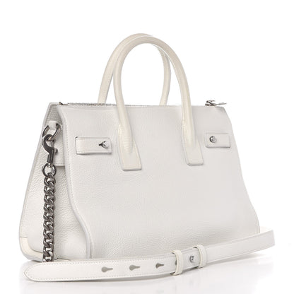 Saint Laurent Grained Calfskin Baby Supple Sac De Jour White 4 of 10