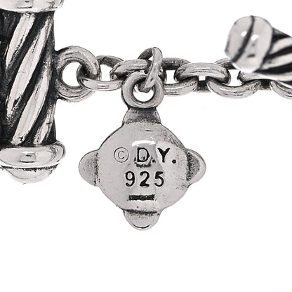 David Yurman Sterling Silver Box Chain Three Strand Necklace 6 of 6