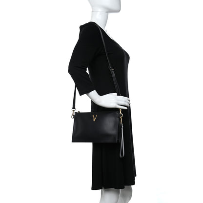 Versace Vitello Virtus Shoulder Bag Black 2 of 10