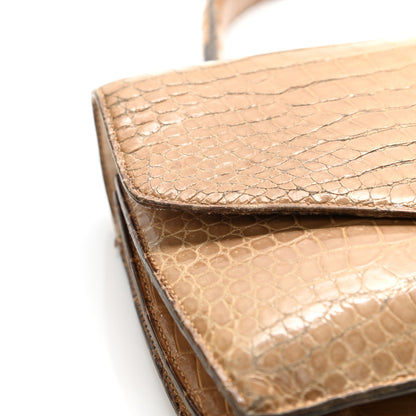 Hermes Shiny Porosus Crocodile Sac Boutonniere Griege 16 of 20