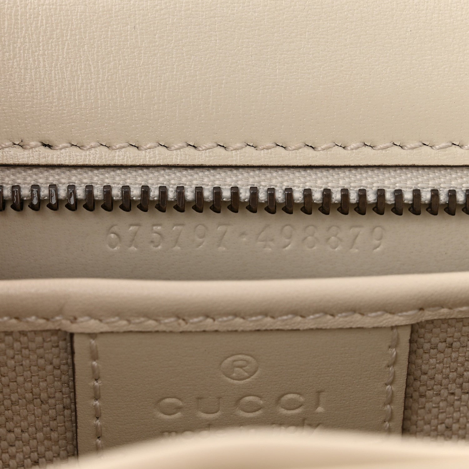 Gucci Boarded Dyana Lux Calfskin Web Small Bamboo 1947 Top Handle Bag Mystic White 8 of 12