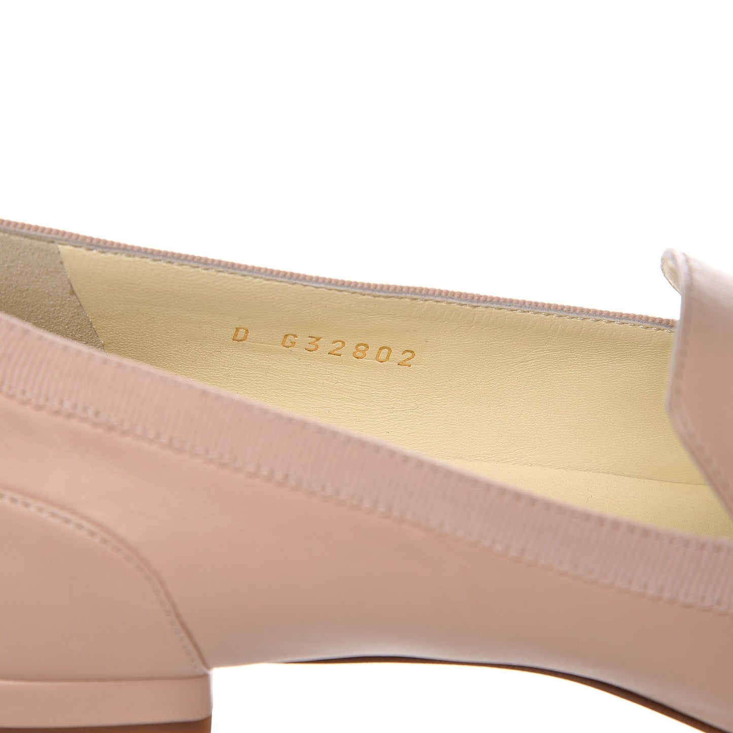 Lambskin CC Moccasin Loafers 37.5 Beige