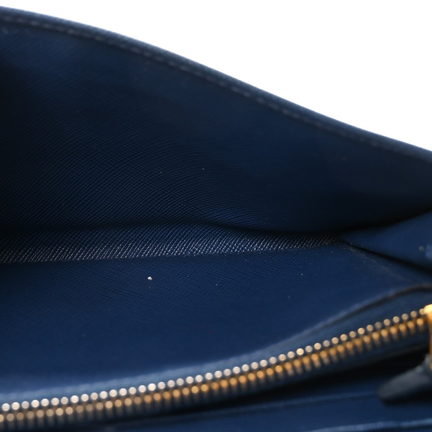 Prada Saffiano Metal Continental Flap Travel Wallet Bluette 5 of 6