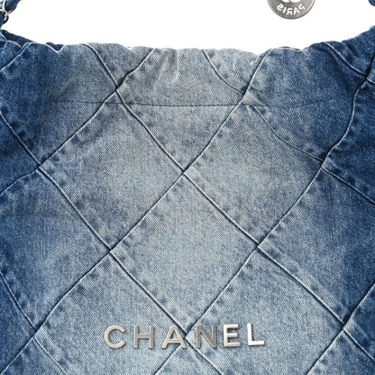 Chanel Denim Quilted Chanel 22 Blue 9 of 12