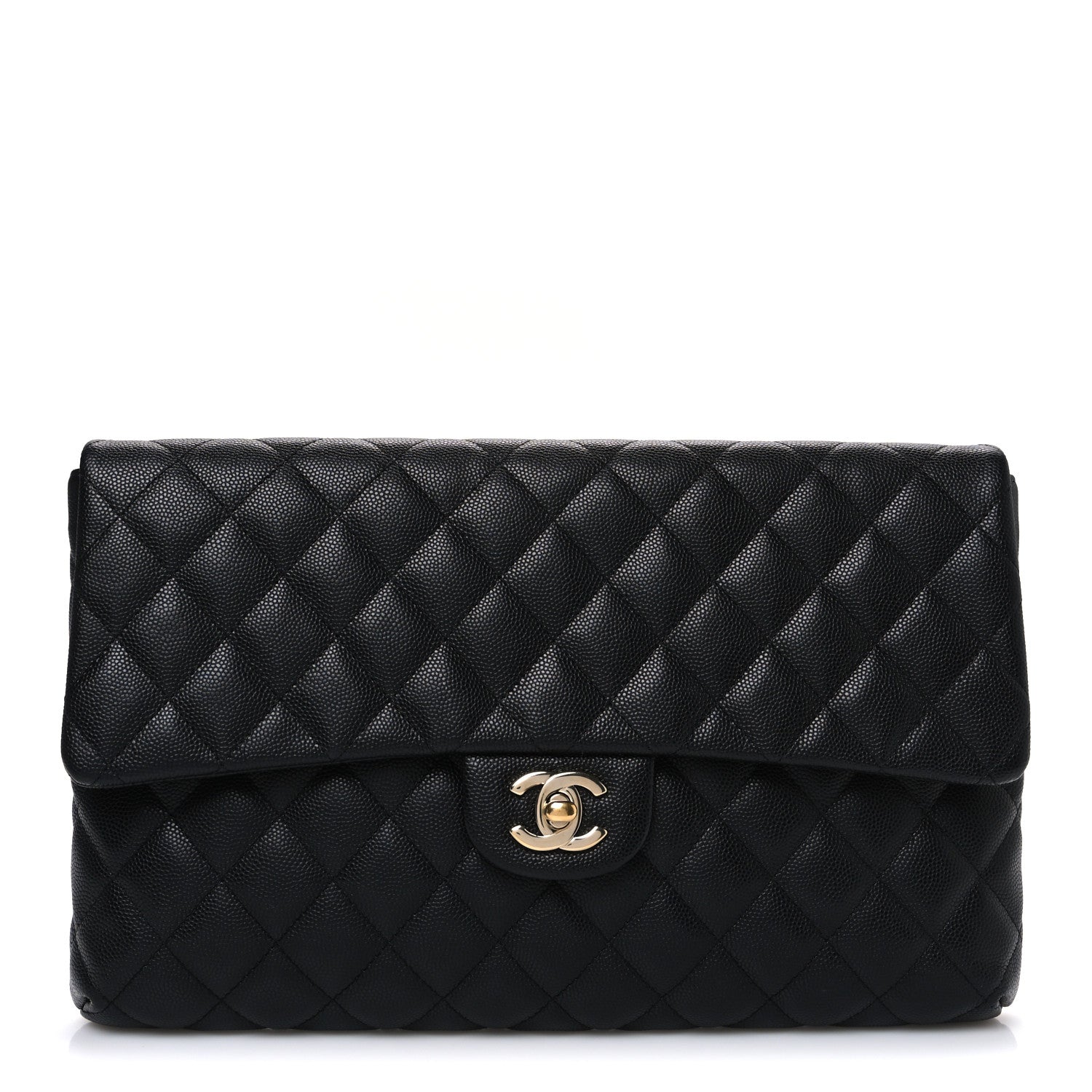 Chanel Caviar Quilted Flap Clutch Black 1 of 9