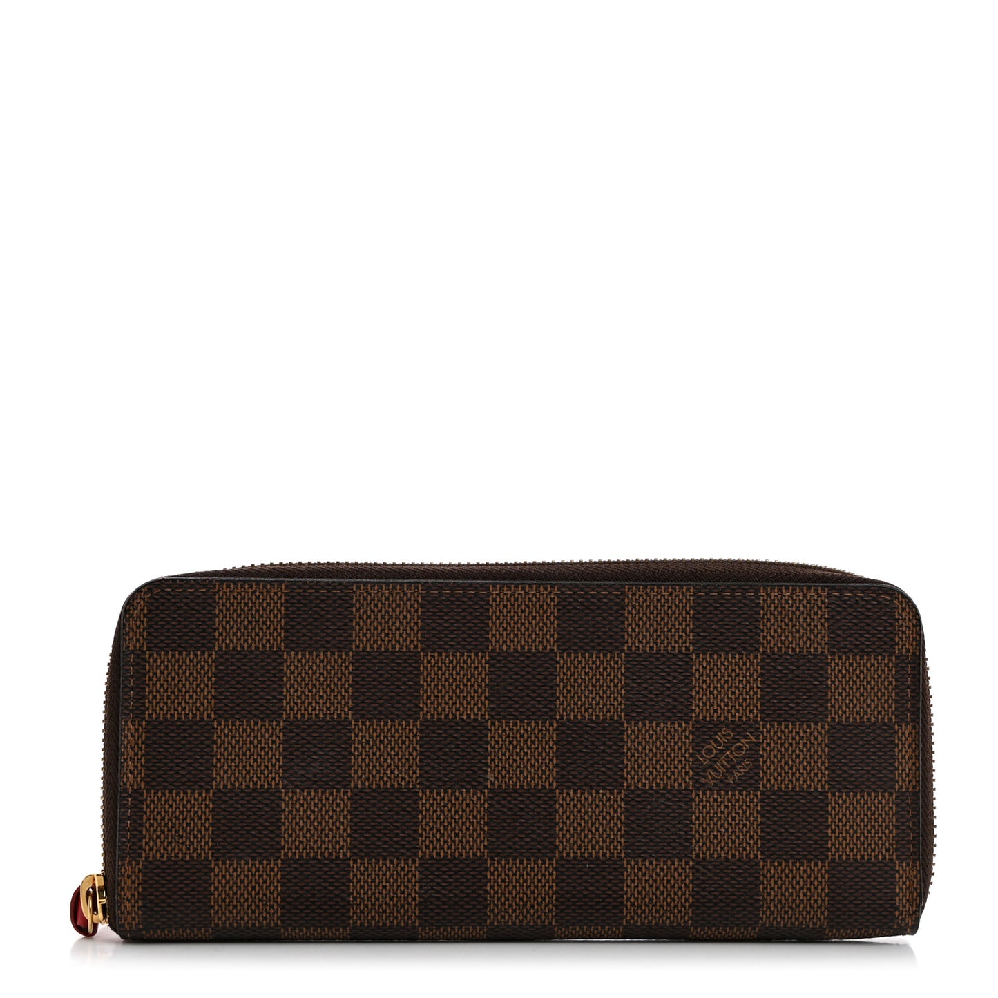 Damier Ebene Clemence Wallet Cherry