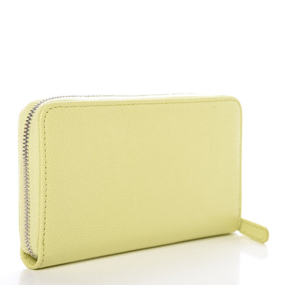 Chanel Caviar CC Medium Zip Around Wallet Light Pink Light Green 3 of 10