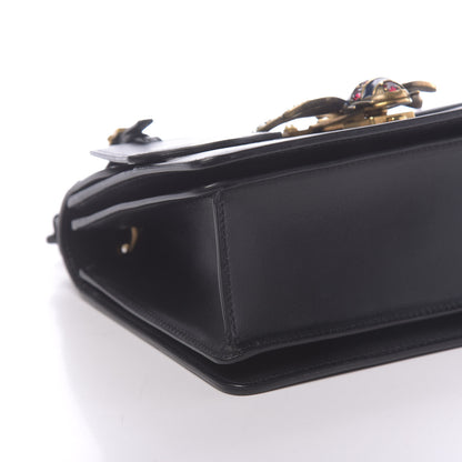 Gucci Calfskin Sylvie Web Small Queen Margaret Top Handle Bag Black 8 of 13