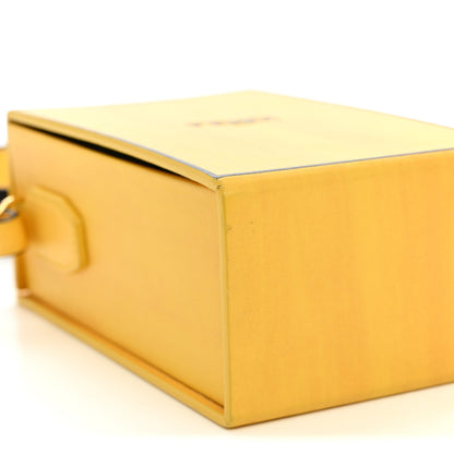 Fendi Vitello Fluffy Logo Vertical Box Yellow Box Black 9 of 10