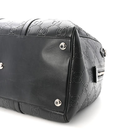 Gucci Calfskin GG Tennis Embossed Duffle Bag Black 9 of 9