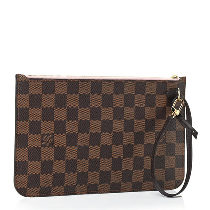 Louis Vuitton Damier Ebene Neverfull MM GM Pochette Rose Ballerine 2 of 4