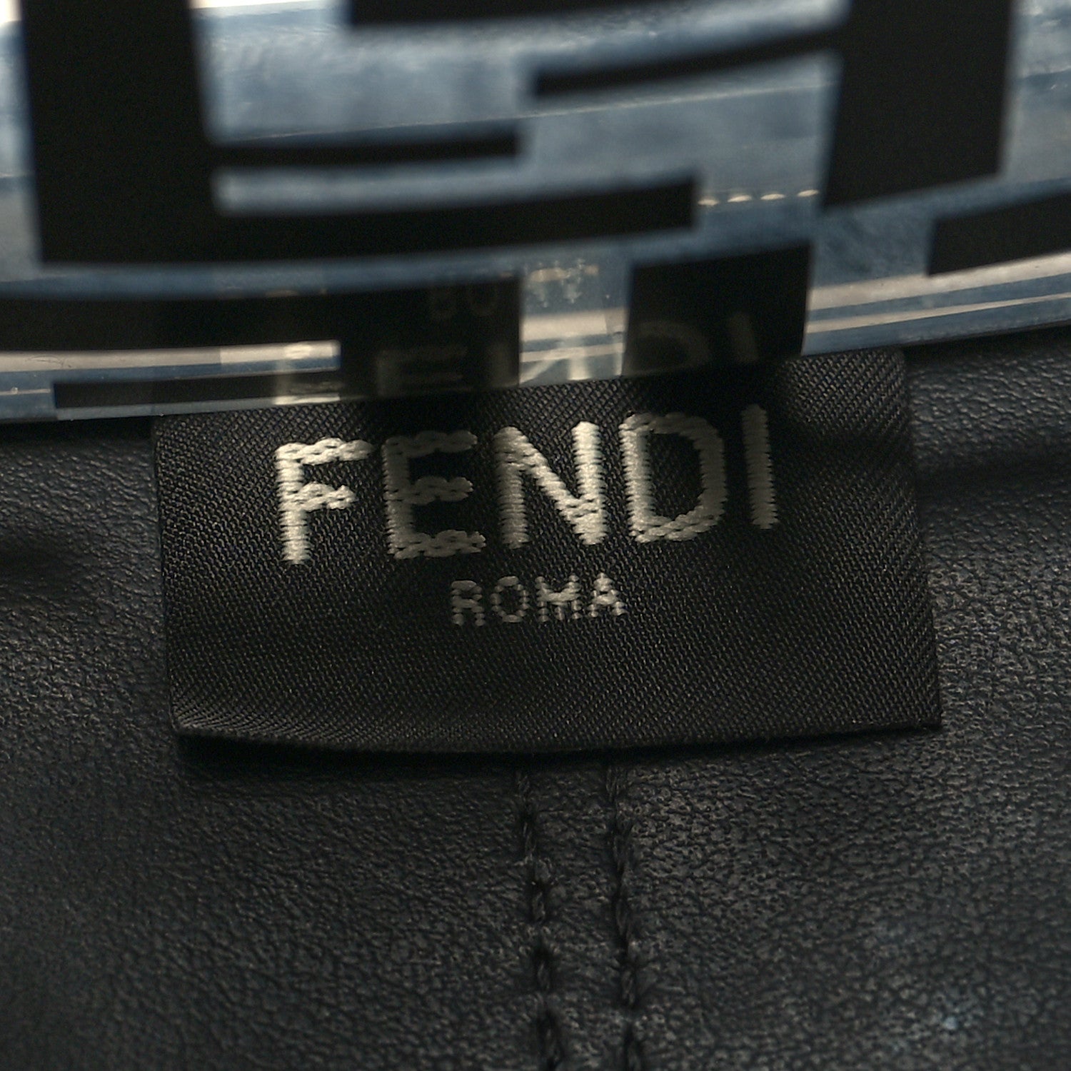 Fendi TPU FF Vitello Century Plexiglass Small Runaway Shopper Tote Black 7 of 10