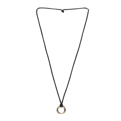Cartier 18K Pink Yellow White Gold Trinity Cord Necklace 3 of 5