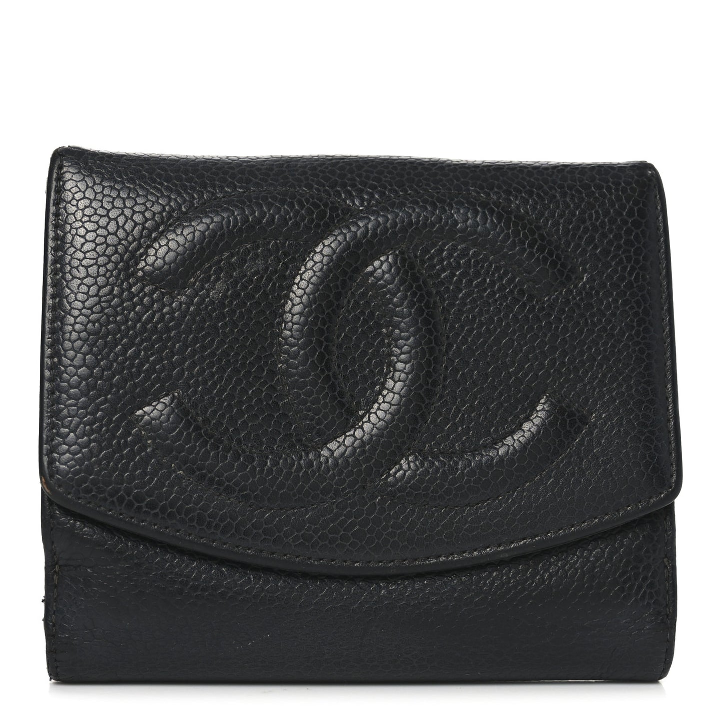 Caviar Timeless CC Compact French Wallet Black
