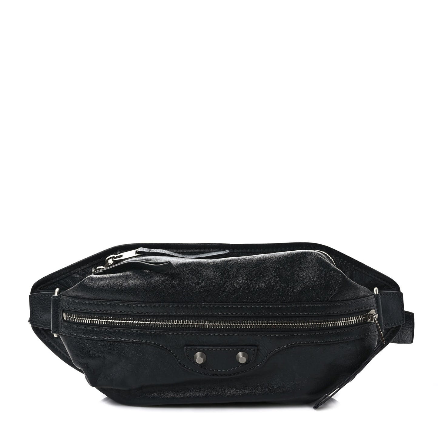 Lambskin Classic Hardware Neo Lift Hip Bag Black