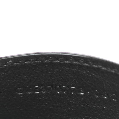 Saint Laurent Calfskin Heart Print Monogram Credit Card Case Black Red 7 of 12