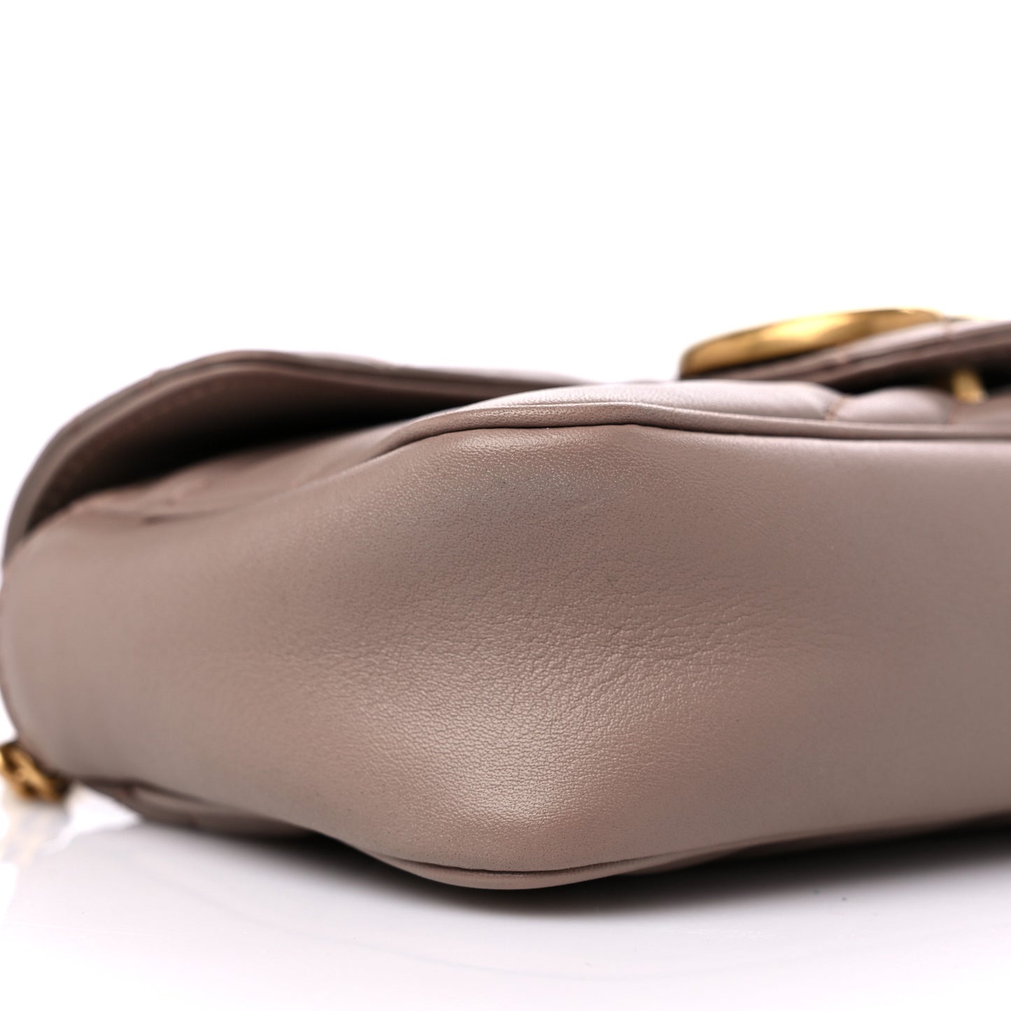 Calfskin Matelasse Super Mini GG Marmont Shoulder Bag Porcelain Rose
