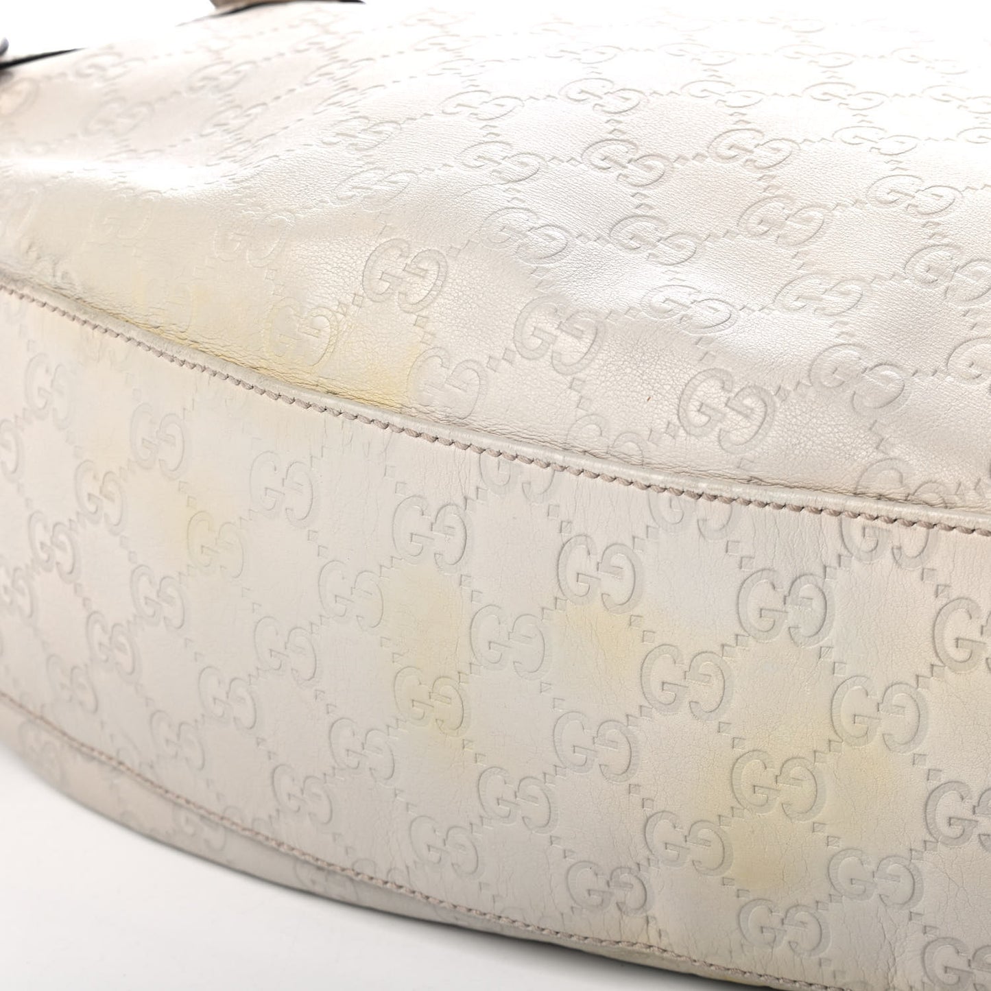 Guccissima Small Pelham Shoulder Bag Off White