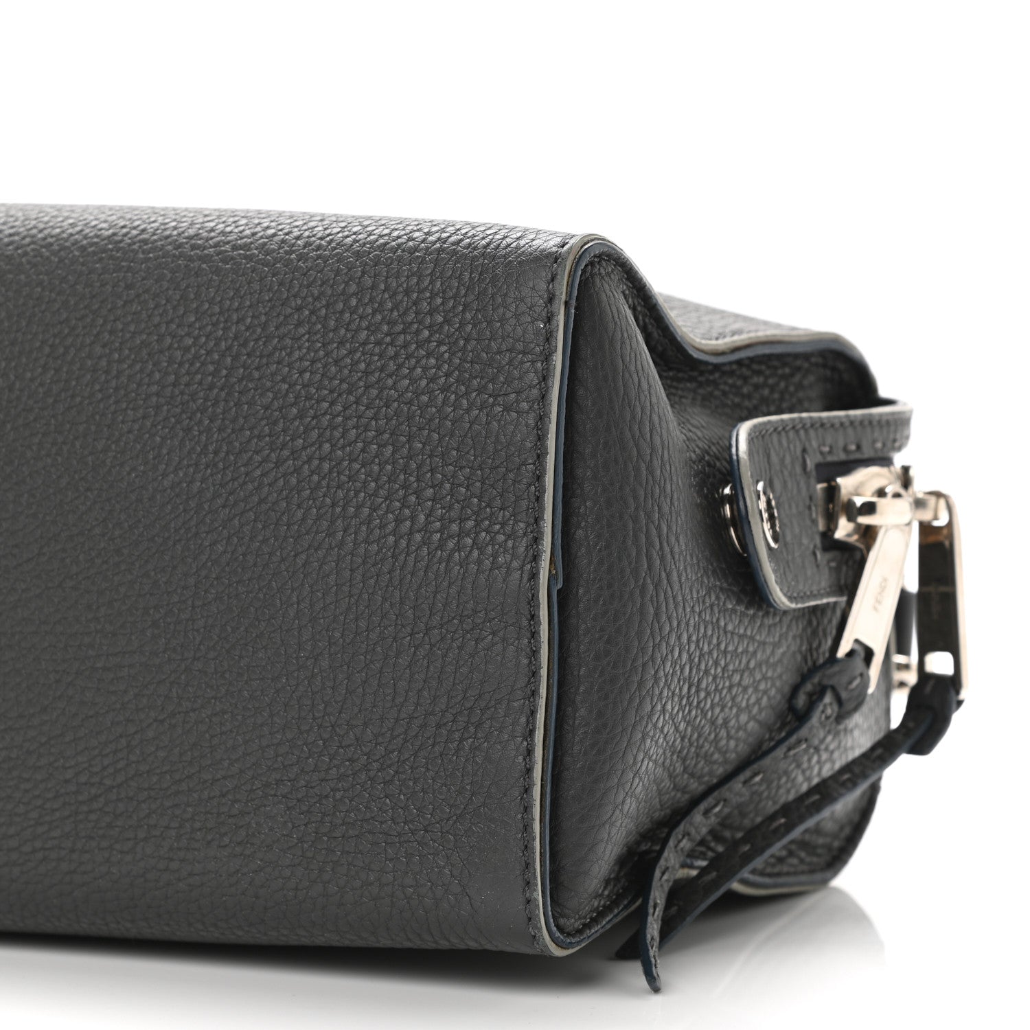 Fendi Cuoio Romano Selleria Lei Boston Tote Asfalto 11 of 11