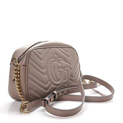 Gucci Calfskin Matelasse Small GG Marmont Chain Shoulder Bag Porcelain Rose 3 of 9